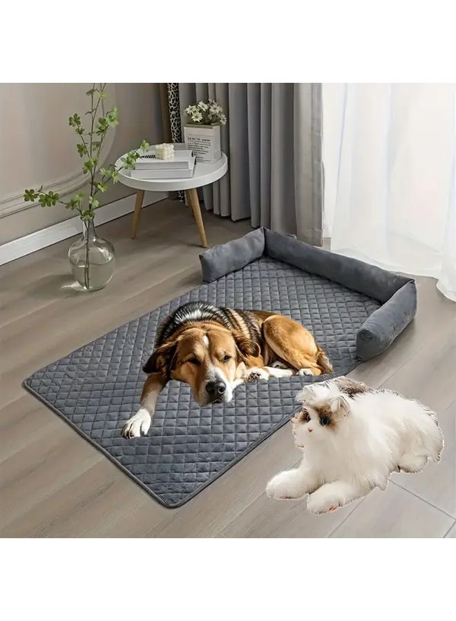 Red Dog Sofa Cushion with Non Slip Base Urine Resistant Pet Hair Protection Cover 75x120cm - Image 3